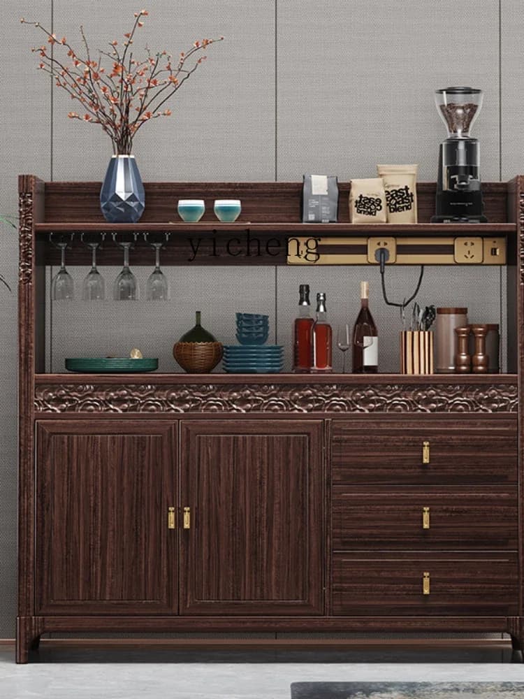 ii10.9-Sideboard Cabinet Ugyen Wood Zen Wine Side Cabinet Tea Cabinet Restaurant Locker