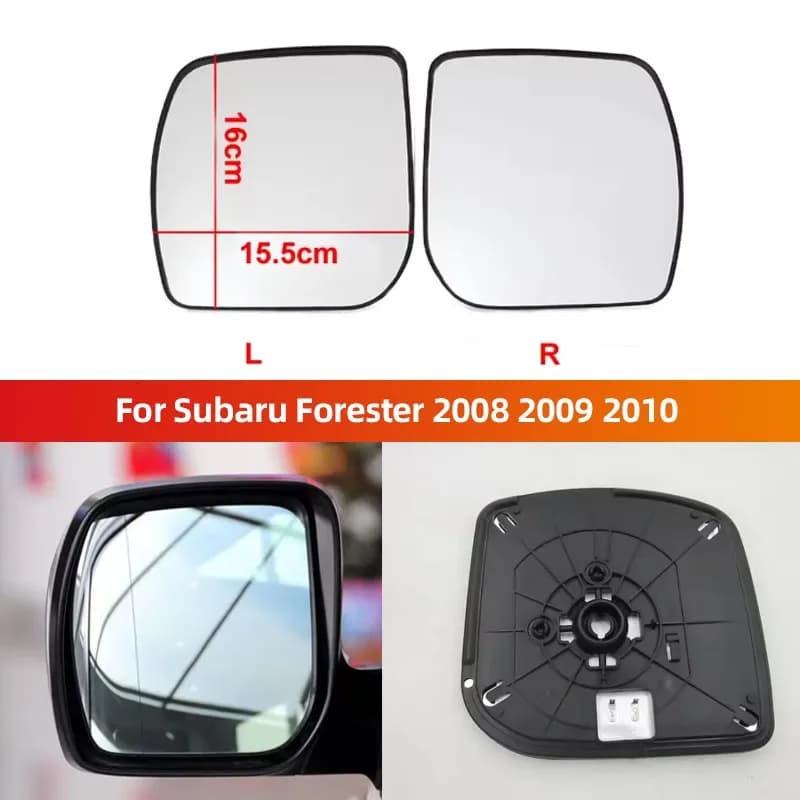 Car Accessories Exteriors Part Side Reflective Lens Rearview Mirror Glass Lenses with Heating For Subaru Forester 2008-2010