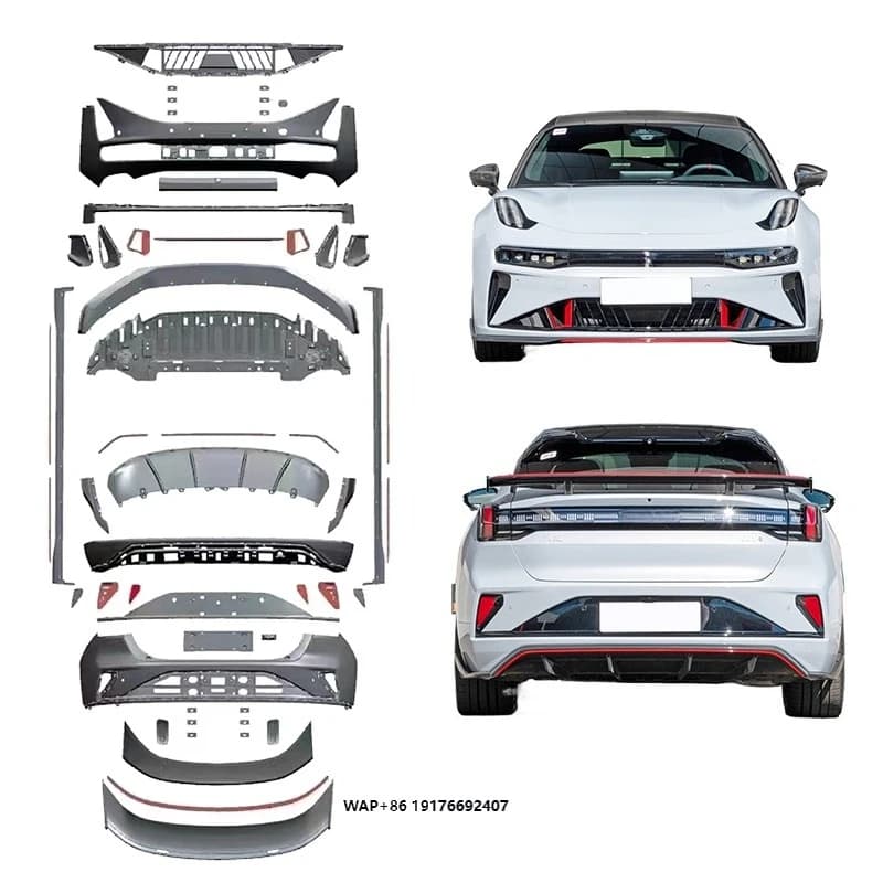 2021-2024 ZEEKR 001 High Quality PP Rear & Front Lip Bumper Kits Retro-Fit FR Style Wide Body Kit for Car Condition New