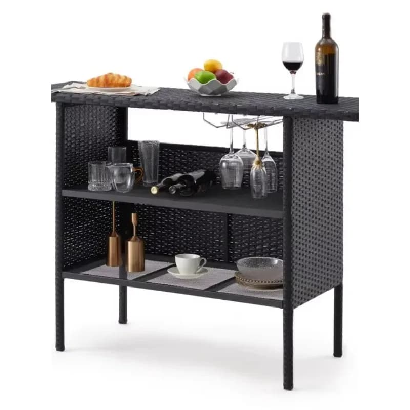 Side cabinet, outdoor courtyard restaurant, wine cabinet outside, tableware, outdoor waterproof and sunscreen cafe
