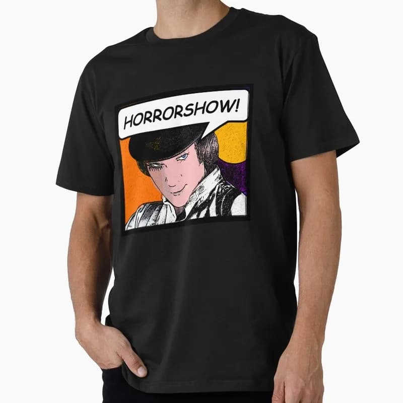 Horrorshow! A Clockwork Orange 0826 Retro Movie Graphic T‑shirt Alex Droog Print Unisex Casual Tee Short Sleeve Streetwear S-6XL