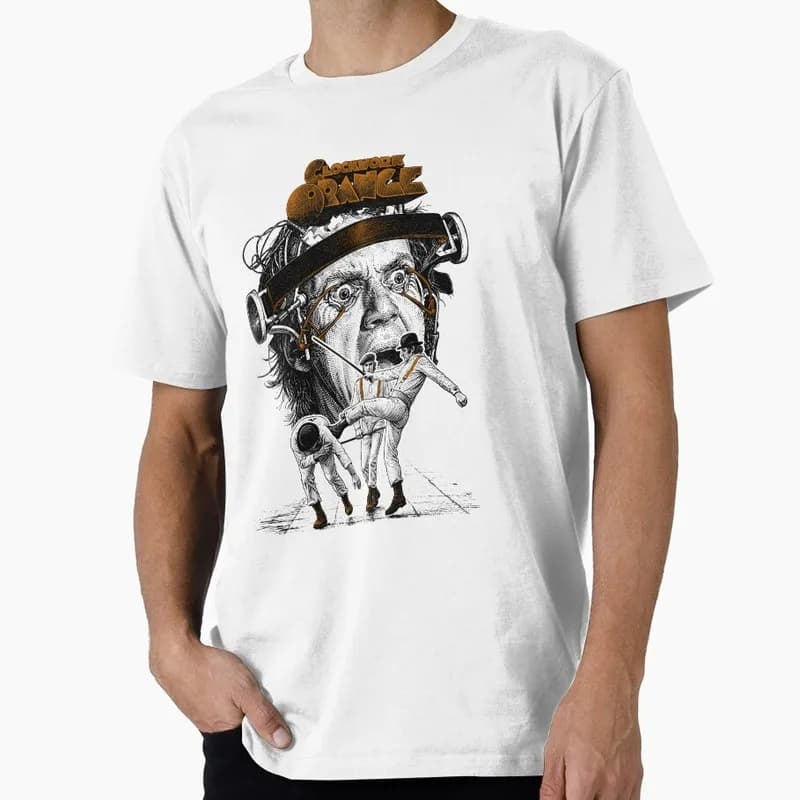 A Clockwork Orange 0826 Retro Movie Graphic T‑shirt Alex Droog Print Unisex Casual Tee Short Sleeve Streetwear All size S-6XL