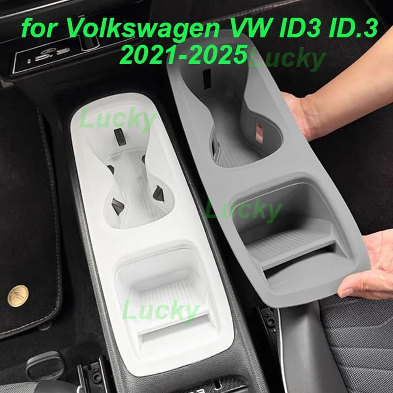 Car Central Console Silicone Pad for Volkswagen VW ID3 ID.3 2021-2025 Shift Panel Anti-Slip Storage Box Interior Accessories