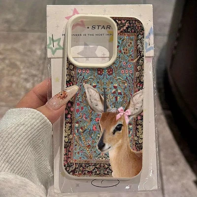 Vintage Deer Lichee Silicone Pattern Phone Case for Xiaomi 15T Pro 14T 13T 15 14 13 Shockproof Soft Candy Bumper Cases Cover