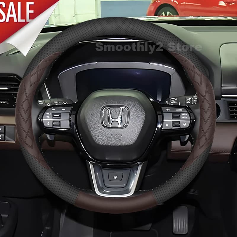 Leather Car Steering Wheel Cover For Honda Pilot 2025 2016-2024 wear-resistant Auto interior Honda Pilot Accessories 2025