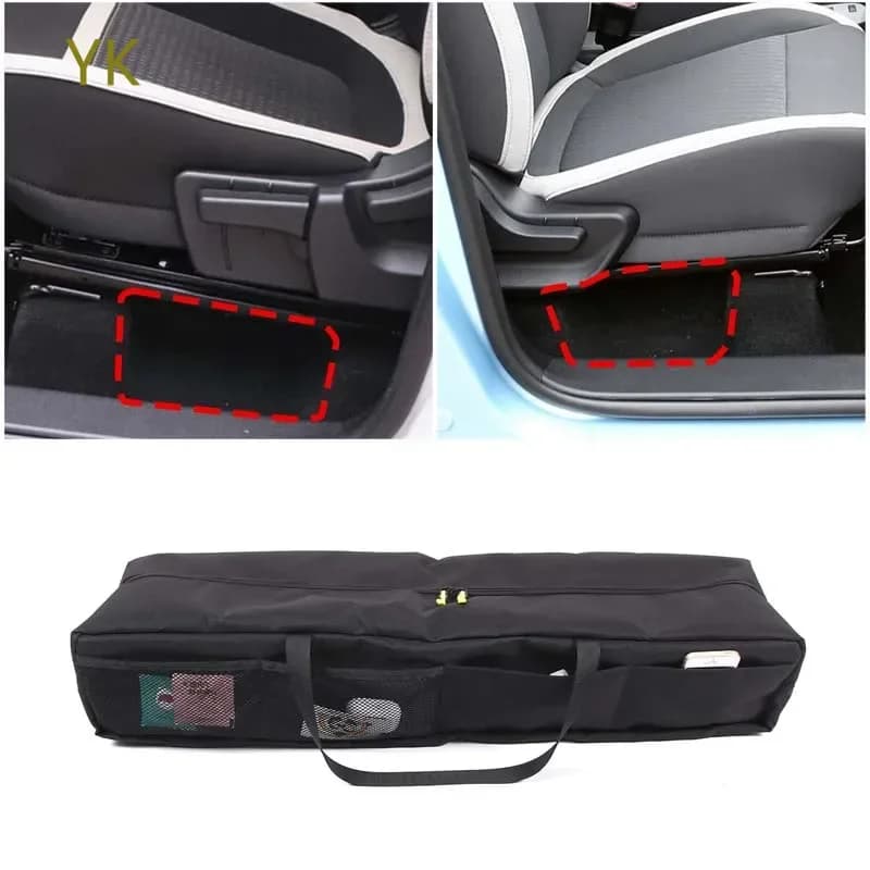 For Rivian R1T R1S 2022-25 Oxford Black Seat Intermediate Position Storage Bag Handbag Outdoor Picnic Tools Bag Car Accessories