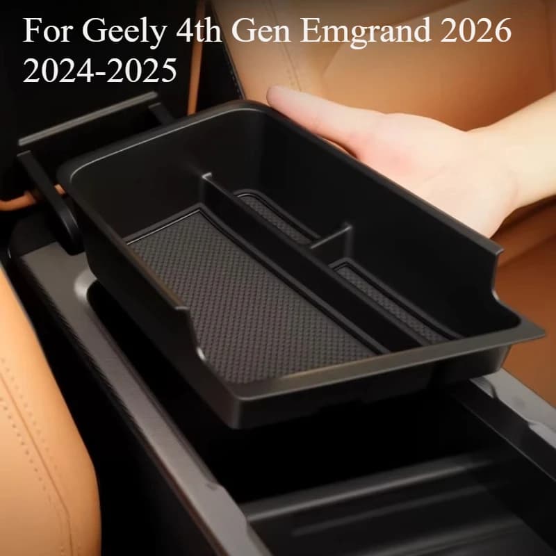 For Geely 4th Gen Emgrand 2026 2024-2025 Center Console Armrest Storage Box Organizer