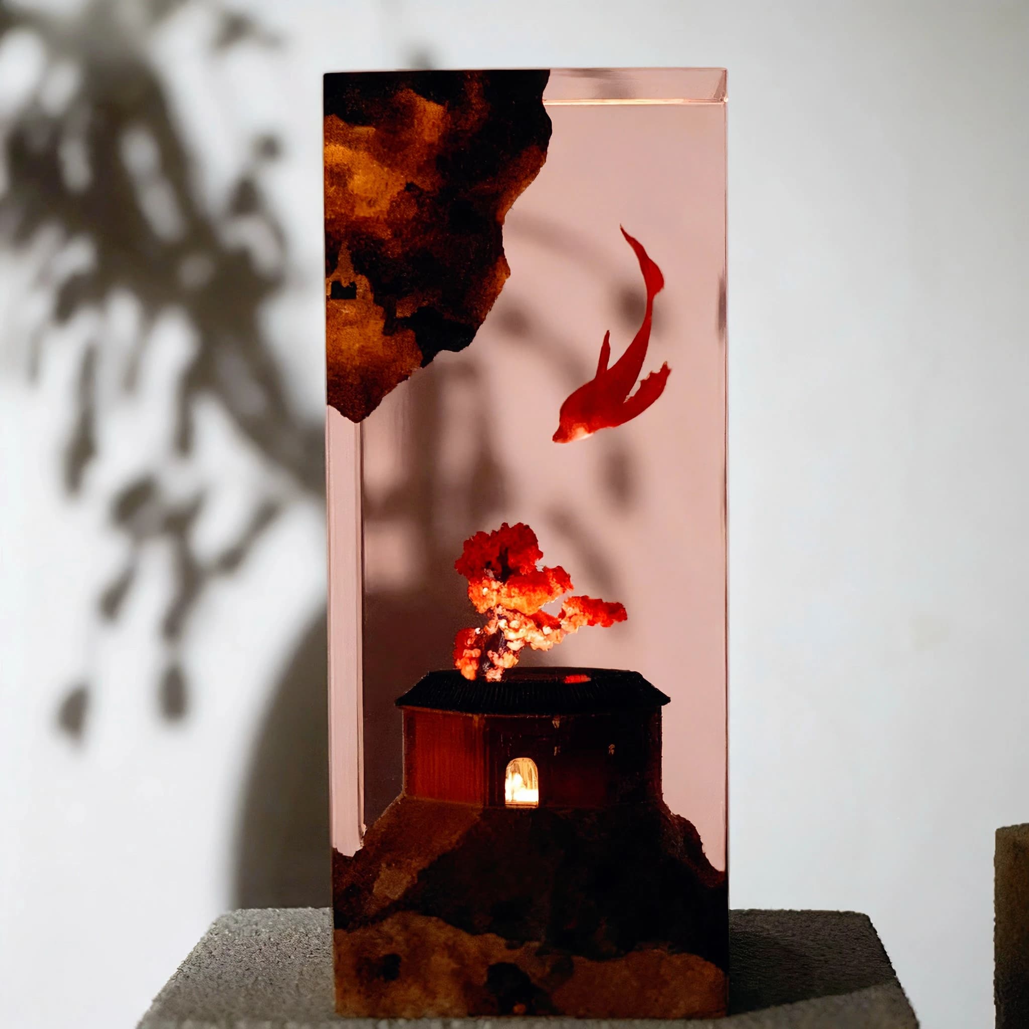 3D Three-dimensional Creative Relief Sculpture Resin Luminous Handicraft Home Decoration Living Room Bedroom Art Piece