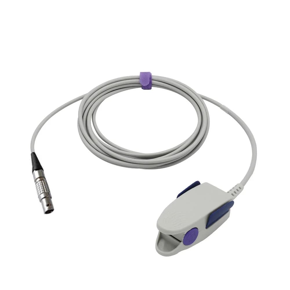 Compatible with CSI934-10LN Reusable Adult Clip-on Pulse Oximeter Sensor with 5-pin Connector 3m