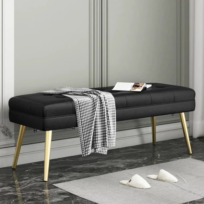 Luxury Entrance Shoe Changing Stool Designer Bedroom Bedside Bench Living Room Sofa Stool Premium Long Seat for Cloakroom