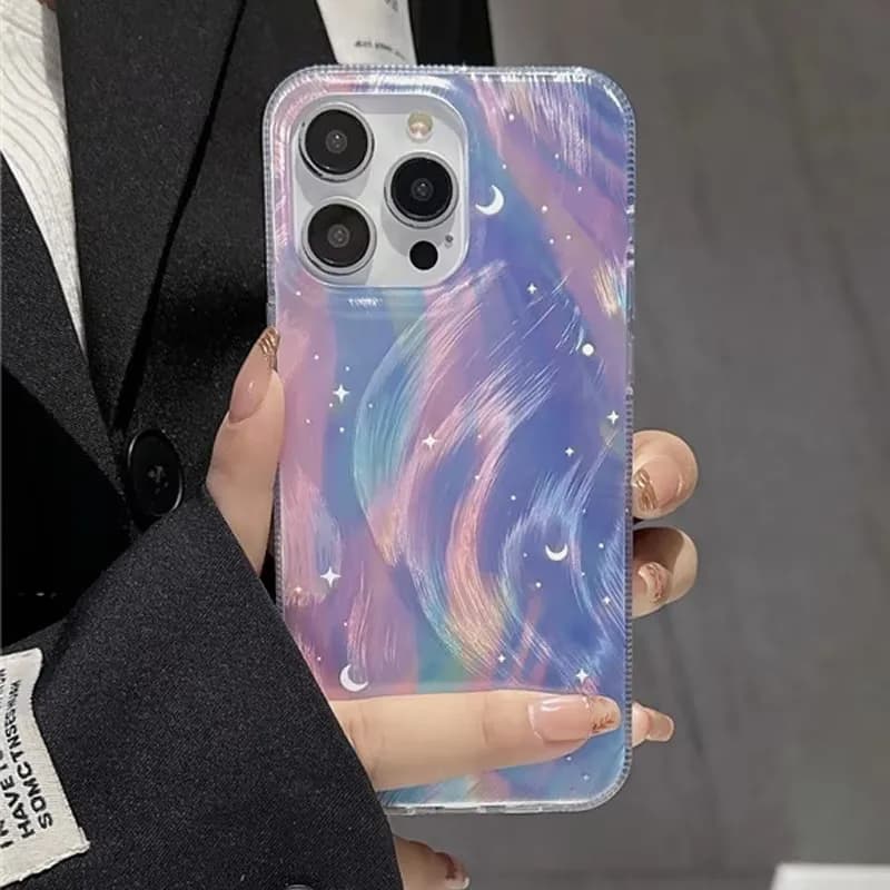 Fashion Glitter Starry Gradient Case For Samsung Galaxy S26 S25 S24 Ultra S23 S21 FE S22 Plus A55 A15 A35 A54 A34 A73 5G Cover