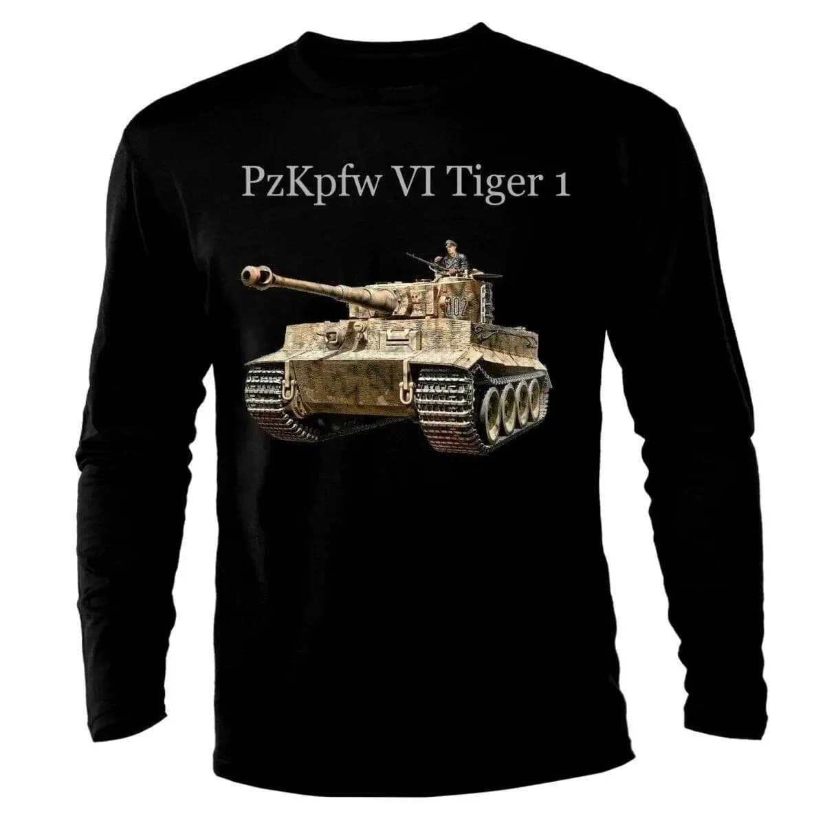 PzKpfw 6 Panzer VI Tiger I Tank T-Shirt 100% Cotton O-Neck Long Sleeve Summer Casual Mens T-shirt Streetwear