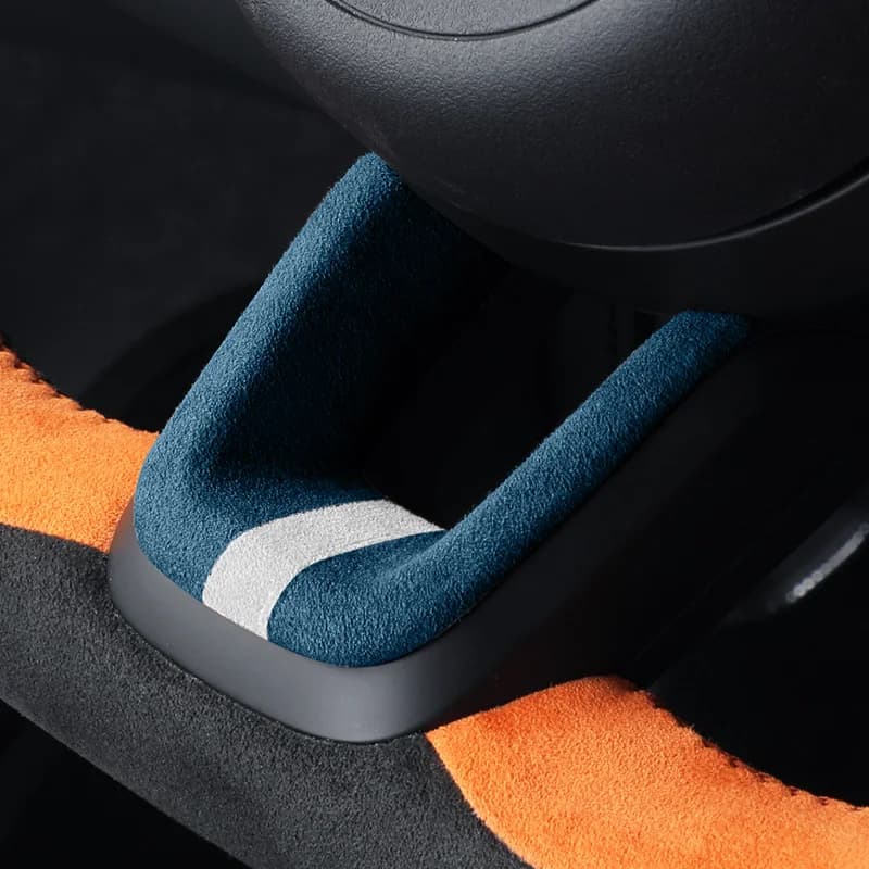 apply to For 2024 2025 ZEEKR 001 steering wheel U-shaped sticker suede decoration automotive accessories