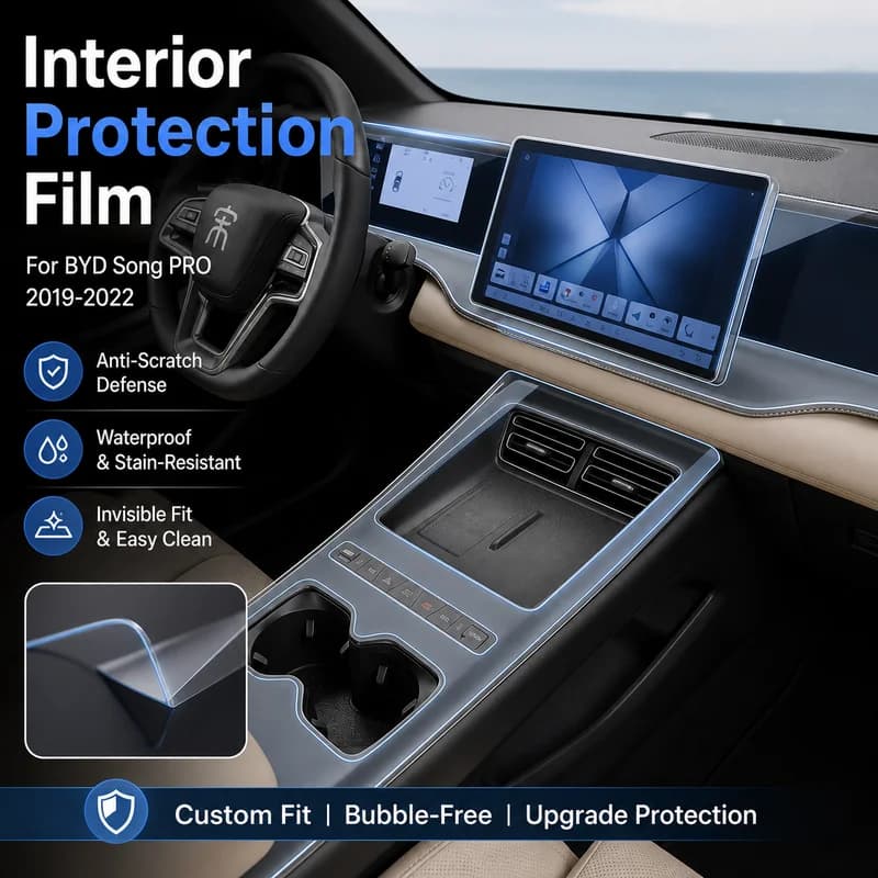 For BYD Song PRO 2019-2022 Center Console Interior Protection Film Navigation Display Screen Protector Film Upgrade