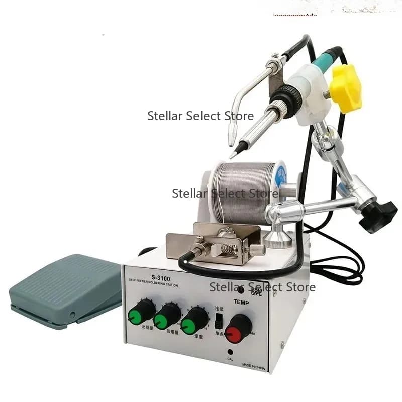 S3100 Automatic Soldering Machine Constant Temperature Circuit Board Wick Soldering Foot But-ton Soldering Machine