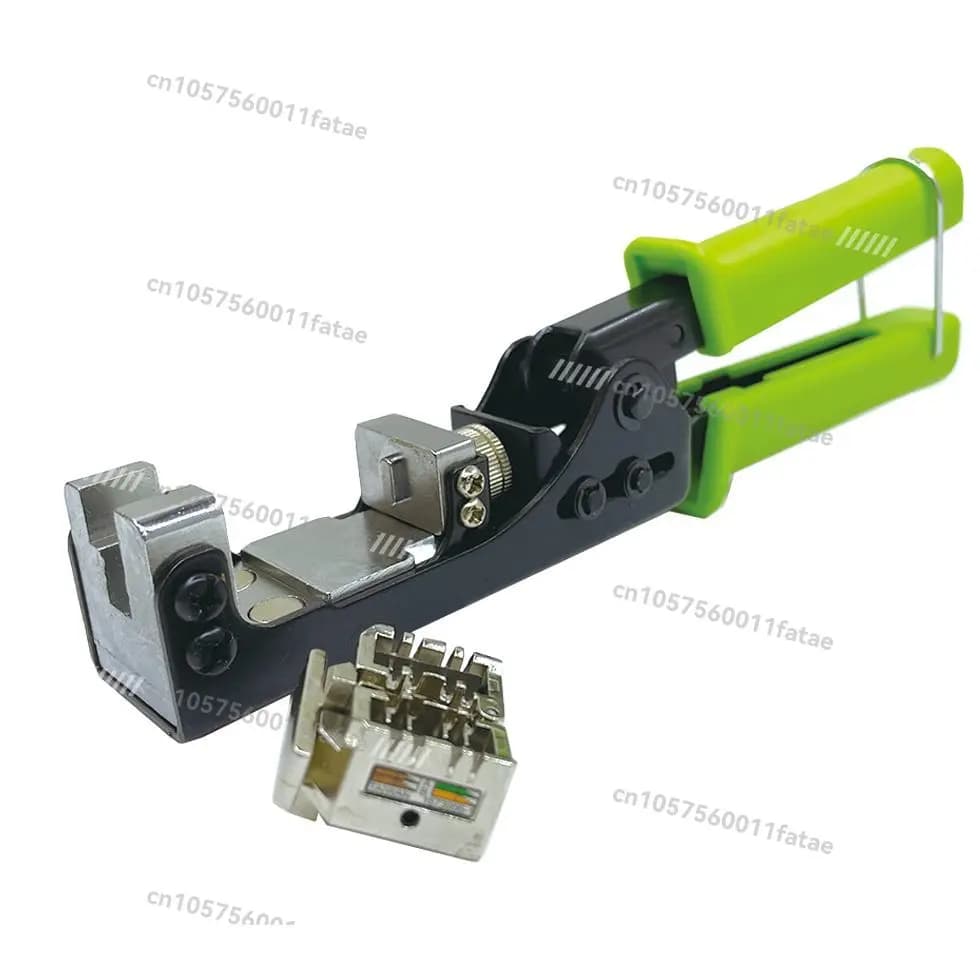 Professional 180 Degree Network Module Crimper for Cat6A Ethernet Cable Termination