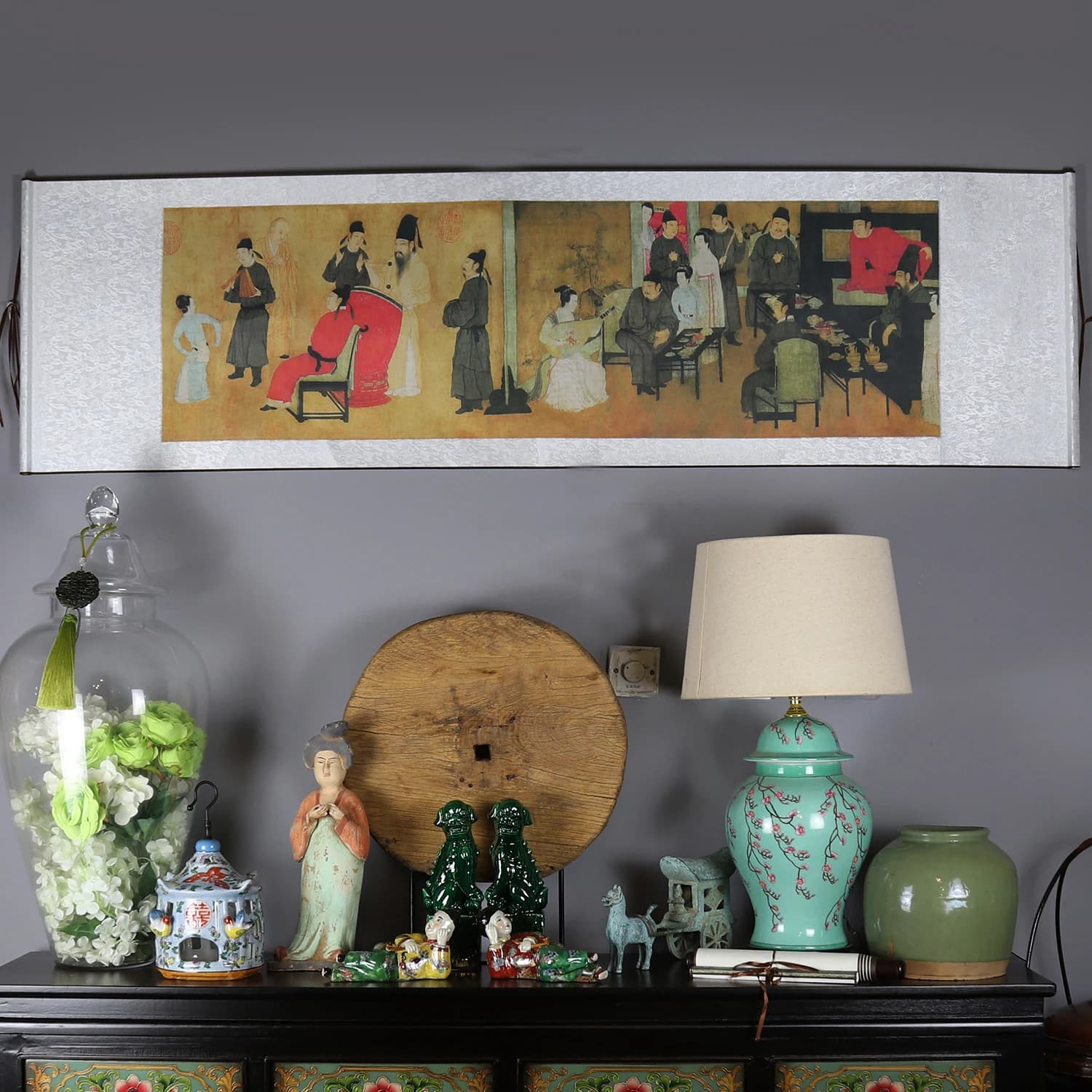 Printed Ancient Chinese Figure Painting, Scroll Painting, Wall Hanging