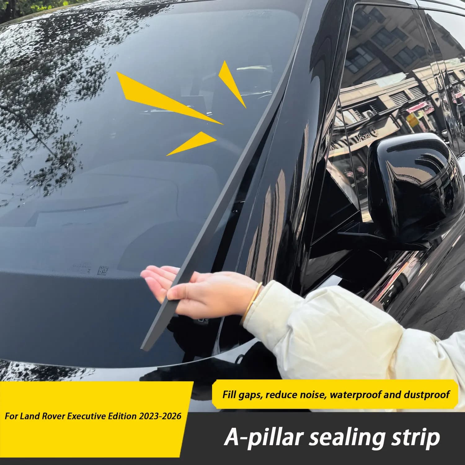 For Land Rover Range Rover Executive Edition 2023-2026 Car A Pillar Sound Insulation Strip Front Windshield Accessories