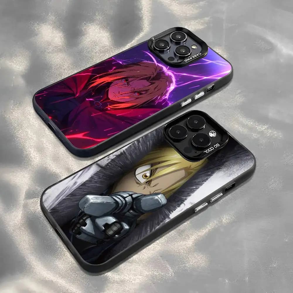 Fullmetal E-Edward Elric Phone Case For iPhone 17,16,15,14,13,12,11 Plus,Pro Max,XS,Colorful Silver Phone case Funda Cover