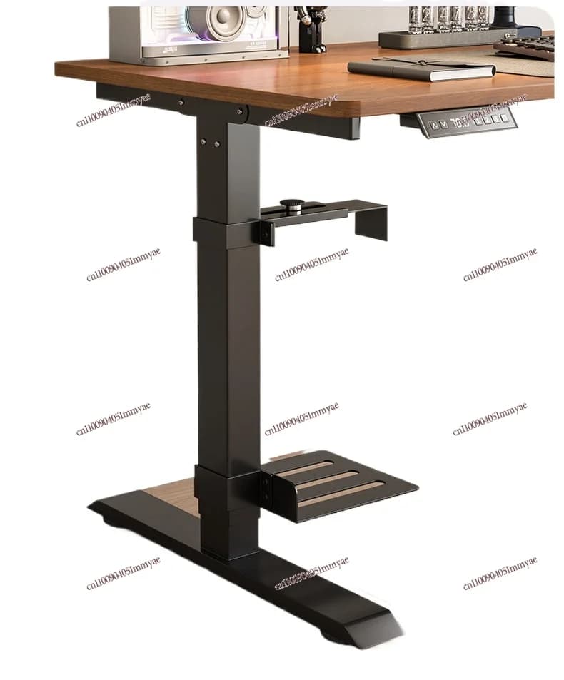 Under Desk PC Host Suspension Bracket Adjustable CPU Hanging Tray Stand For Height Adjustable Lifting Table