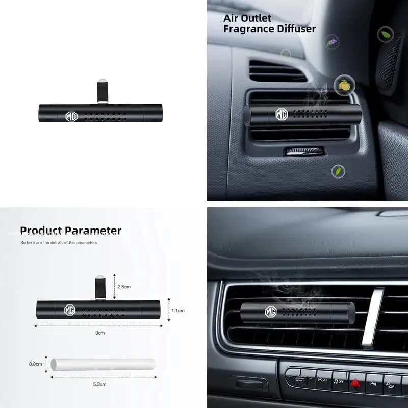 MG Car Air Vent Freshener Clip For MG ZS EV MG4 EV HS Cyberster GT, Car Outlet Fragrance Diffuser Auto Interior Odor Removal Acc