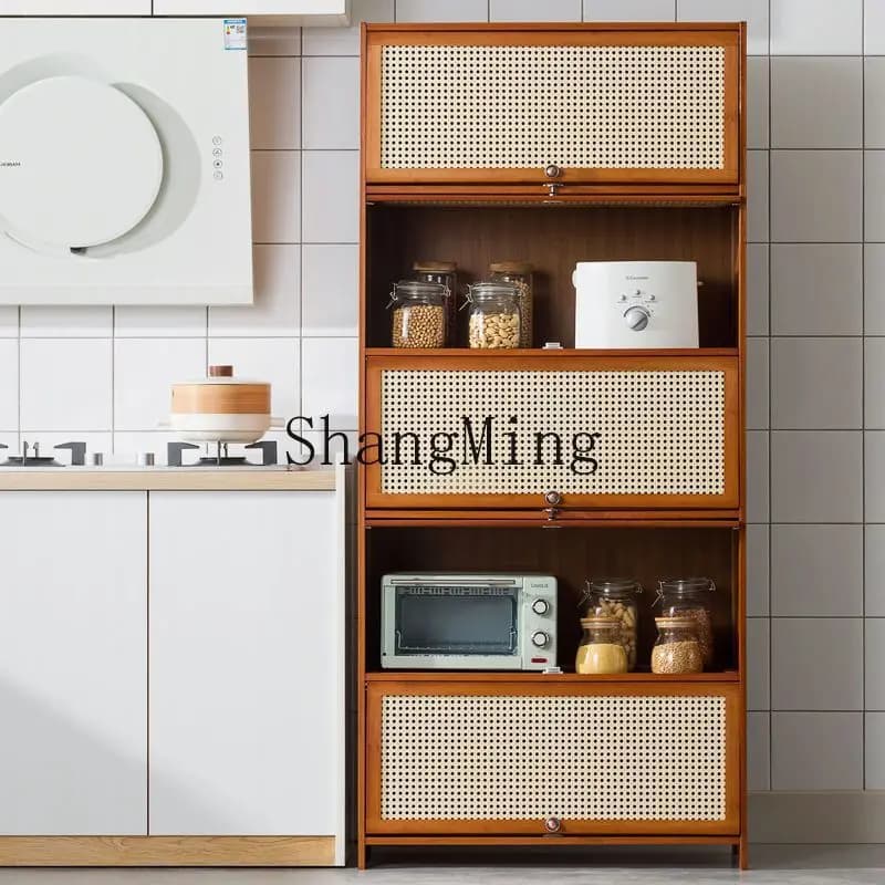 SM new household rattan dining side cabinet simple cabinet living room against the wall kitchen storage cabinet storage