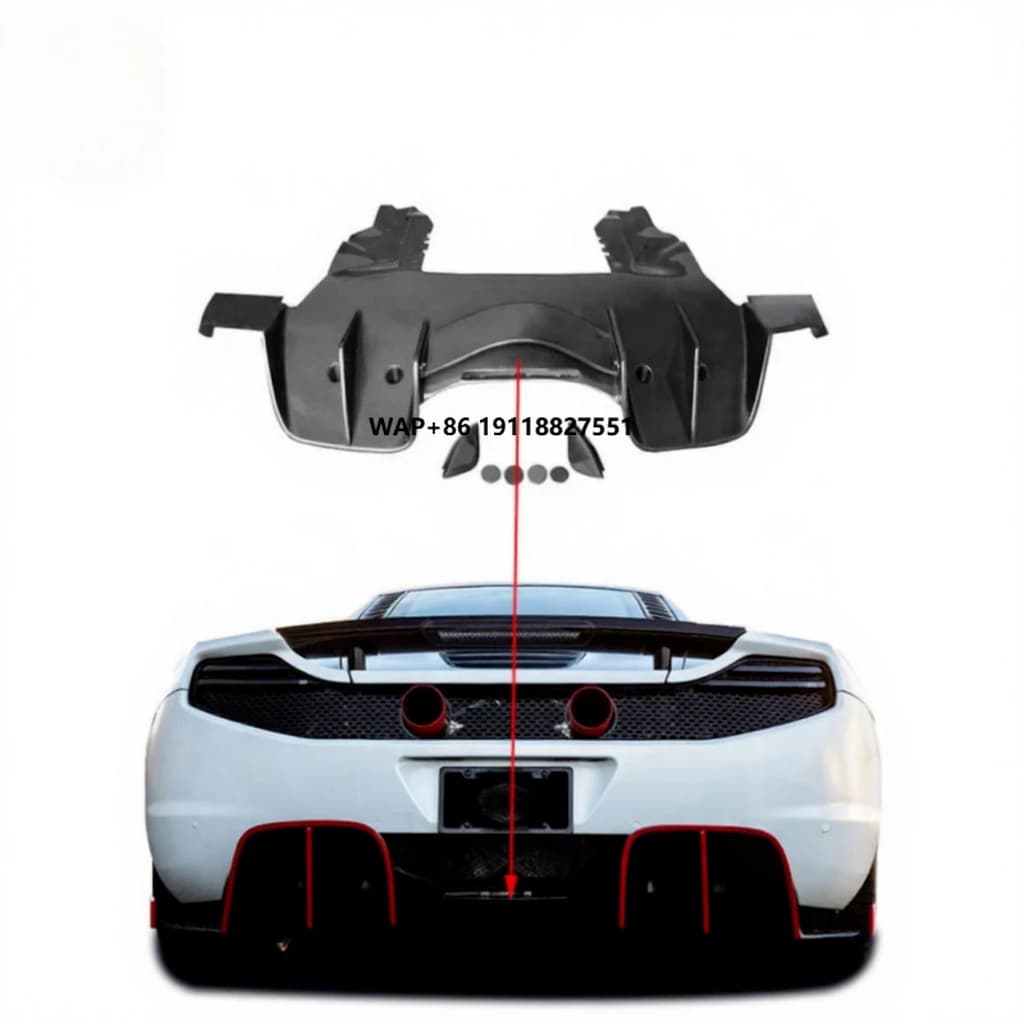 Auto Parts Black-Sail Carbon Fiber Rear  Diffuser for Mclaren 650S MP4-12C