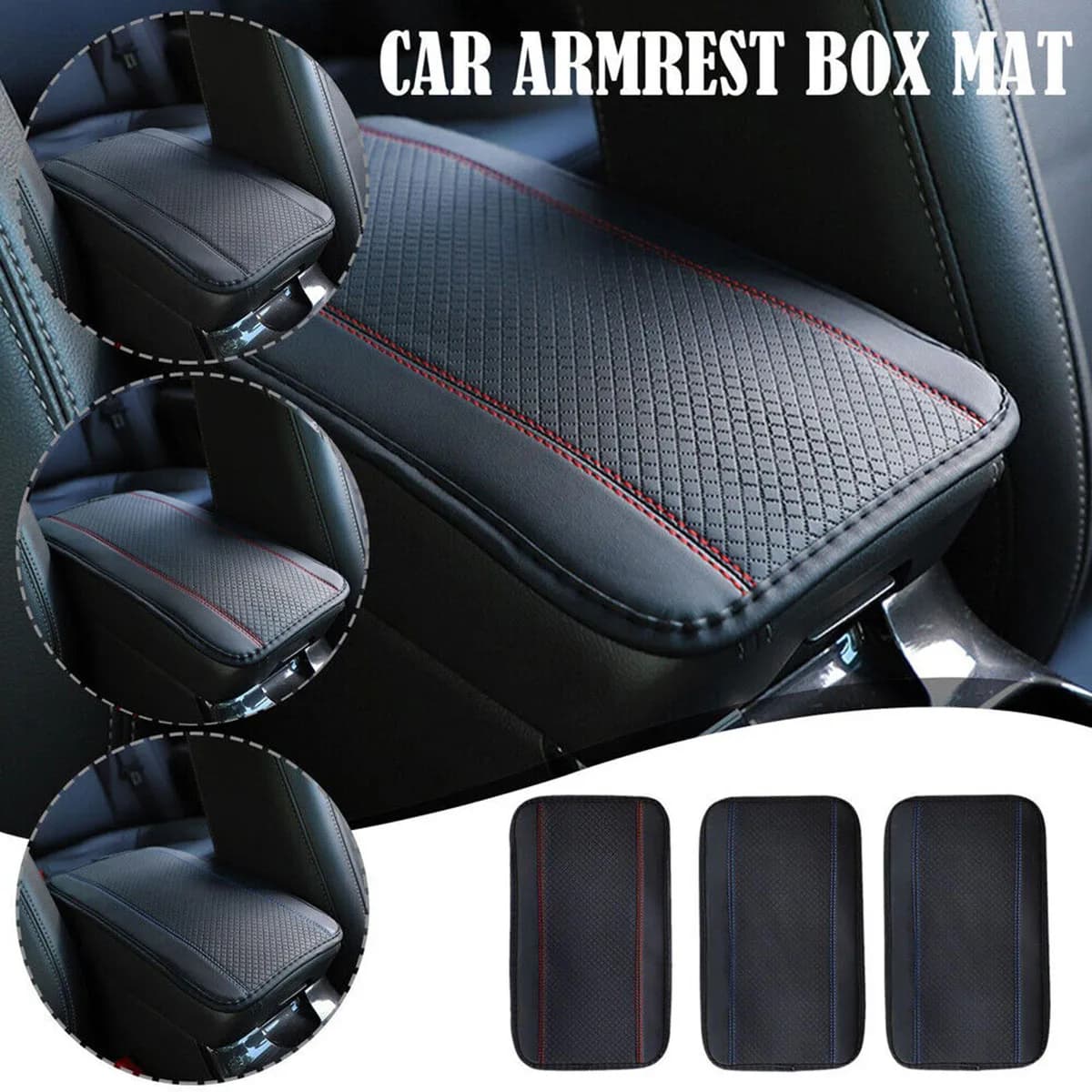 1/2/3Pcs Car Armrest Cushion Cover Center Console Box Pad Protector Trims Car Accessories Center Console Arm Rest Protector DIY