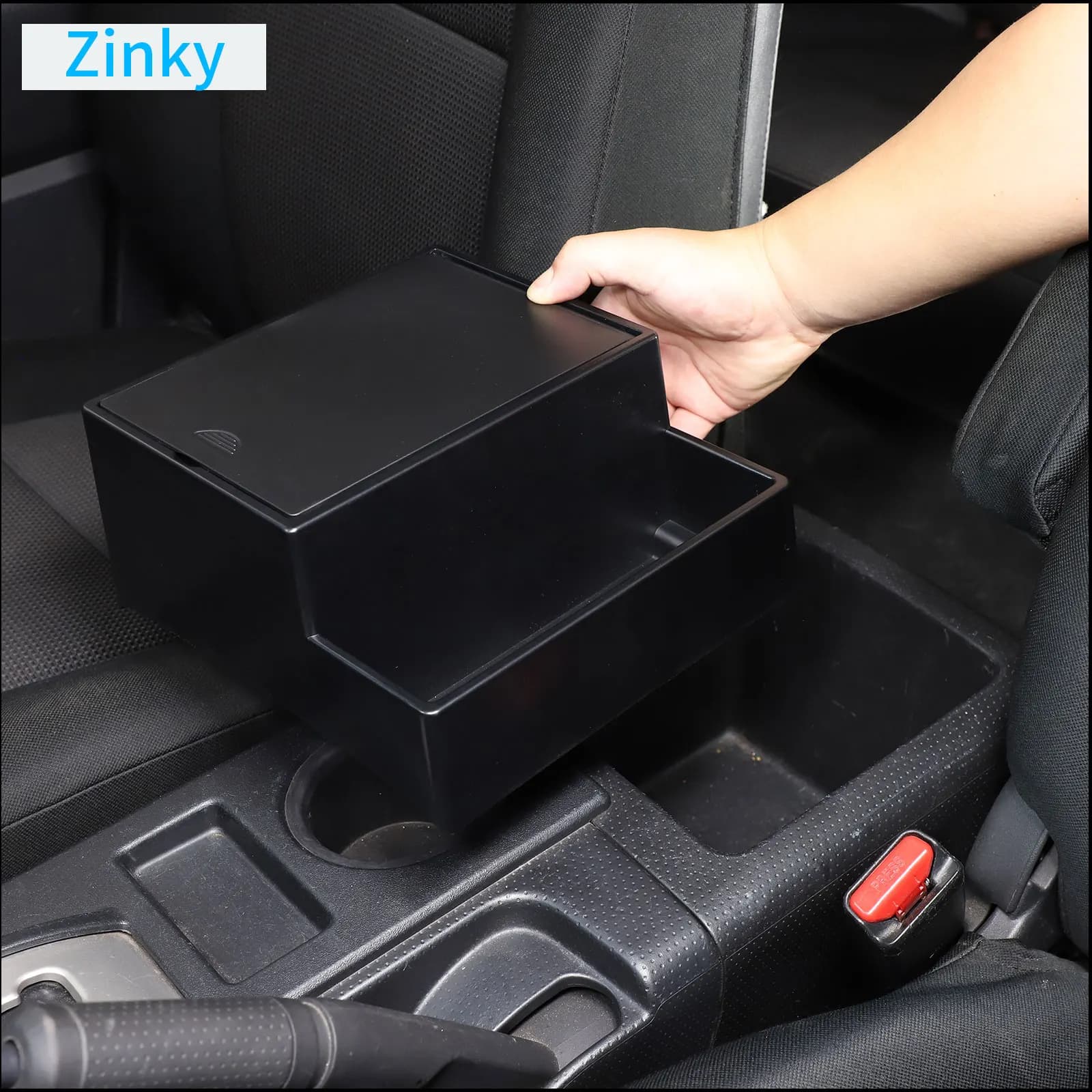 Zinky ABS Car Armrest Box Storage Box for Toyota FJ Cruiser 2007-2021 Upgrade Model to Increase Capacity Interior Accessories