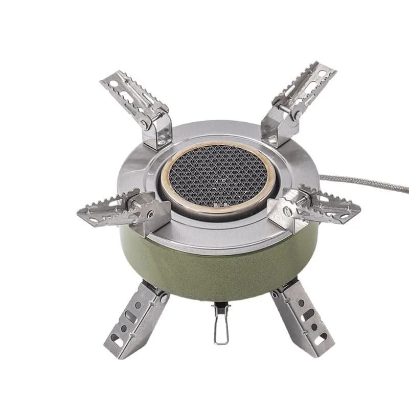 Outdoor portable energy-gathering heating cassette stove picnic camping boiling water cooker high-power tea stove new
