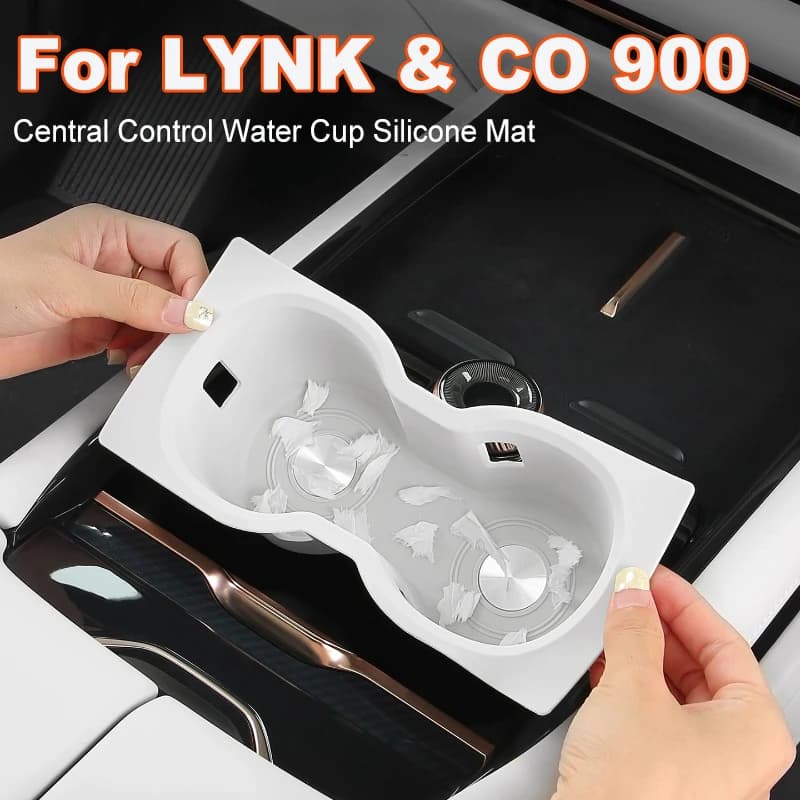 For Lynk&Co 900 Central Control Water Cup Silicone Mat Protective Pad Cover Damping Car Interior Storage Modified Accessories