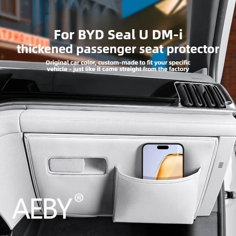 AEBY For BYD Seal U DM-i 2020-2025 Car Dashboard Kick Pad, Thickened Leather Glove Box Protector, Anti-Dirty, Easy Installation