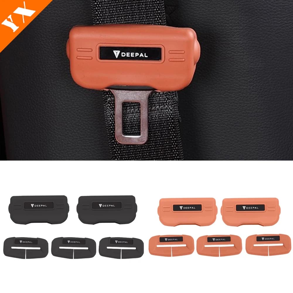 2024 2025 2026 For changan deepal SL03 accessories orange Black Car Seat Belt Buckle, Seat Belt Protection Buckle