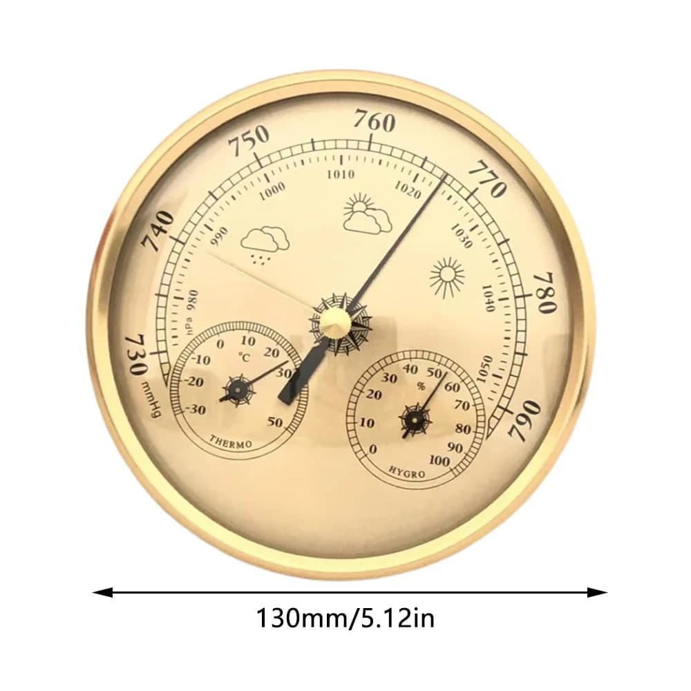 3 in 1 Thermometer Hygrometer Barometer Weather Station Instrument 130mm Temperature Humidity Instruments Temperature Recorder