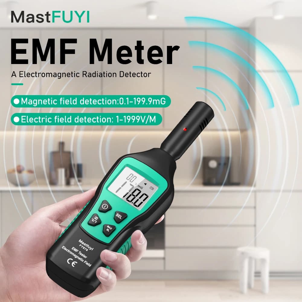 MASTFUYI EMF Meter Radiation Detector, Radiation Osimeter, 3-in-1 Electromagnetic Field, Ghost Hunting Equipment