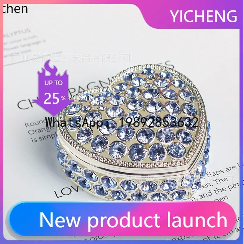 GH jewelry box creative small gift jewelry box desktop ornament home decoration heart-shaped storage box