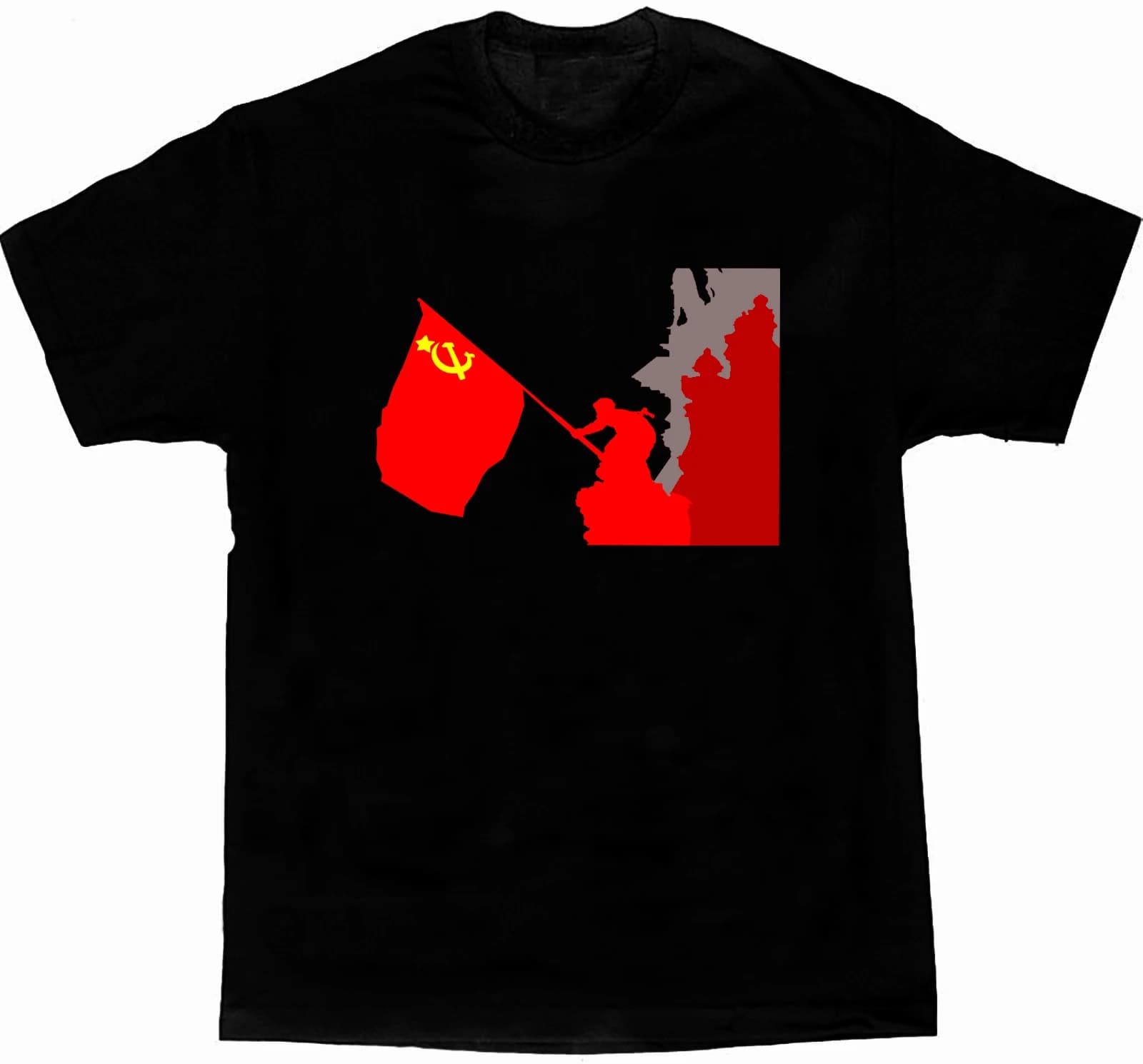 Soviet Red Army Liberation Berlin Silhouette T Shirt. Short Sleeve 100% Cotton Casual T-shirts Loose Top Size S-3XL