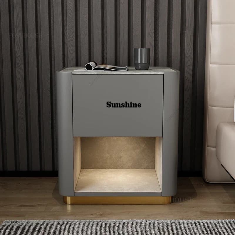 Nordic Solid Wood Bedside Tables Modern Minimalist Bedroom Nightstands Light Luxury Bedside Cabinets Creative Storage Cabinets N