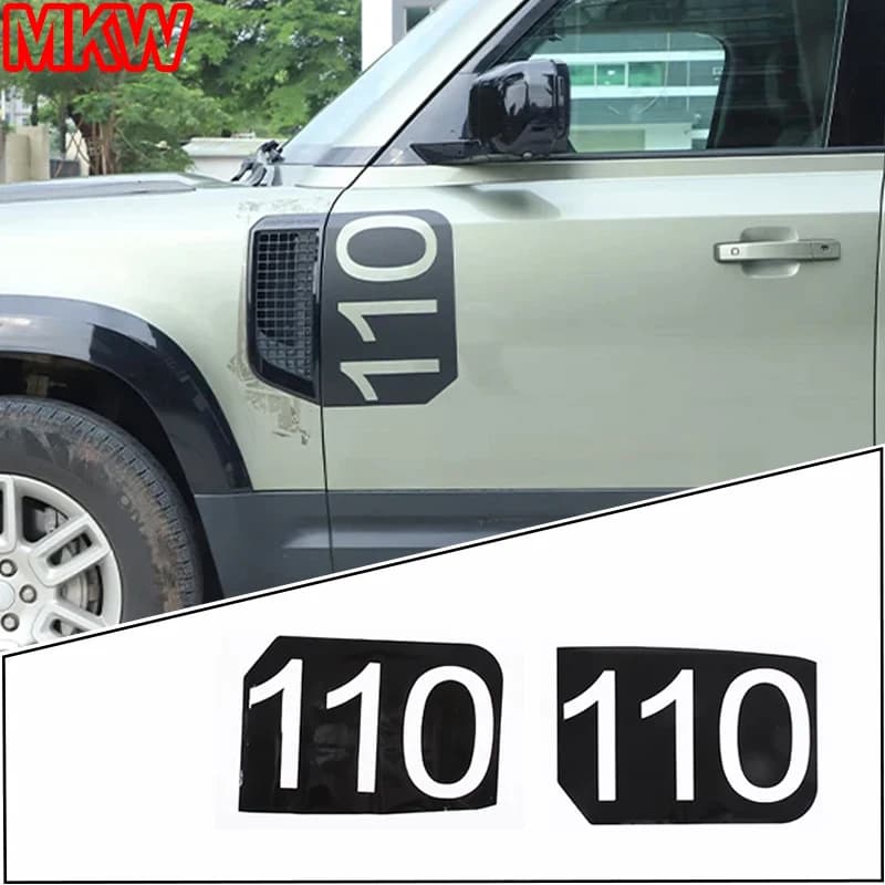For Land Rover Defender L663 90 110 130 2020-2026 PVC Black/Carbon Fiber Car Door Side Vent Decal Trim Sticker Car Accessories