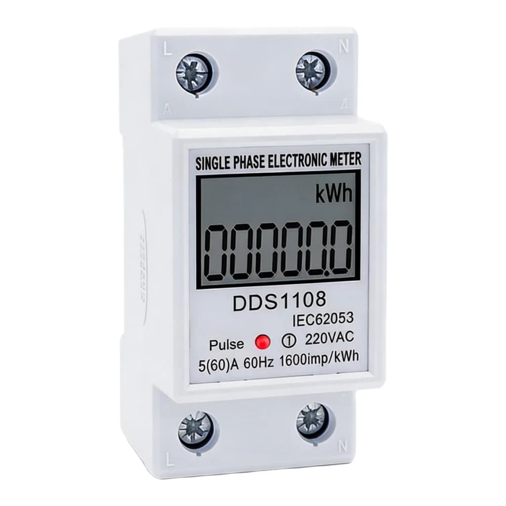 DIN Rail Energy Meter AC220V Energy Meter 5 1 Digit Display Accurate Measurement Billing Meter -20 -55 Energy Billing
