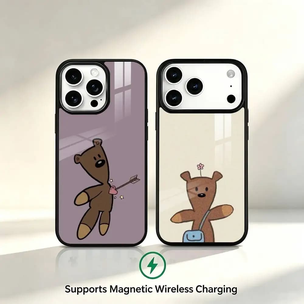 Popular Mr.Bean-s cute Teddy  Phone Case For iPhone17,16,15,14,13,12,11 Plus,Pro Allows magnetic wireless charging
