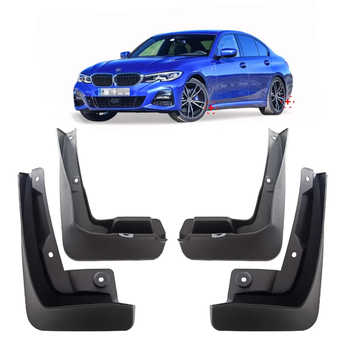 For BMW 3 Series G20 Saloon G21 Estate Mud Flaps Splash Guards For BMW 3 Series G20 G21 Mudguards 4pcs 2019-2024