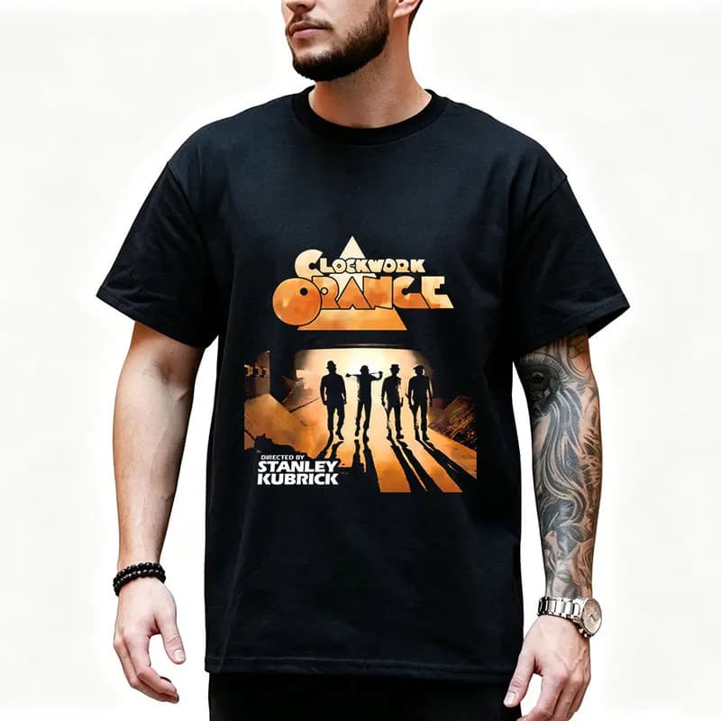 A Clockwork Orange 0825 Retro Movie Graphic T‑shirt Alex Droog Print Unisex Casual Tee Short Sleeve Streetwear All size S-6XL