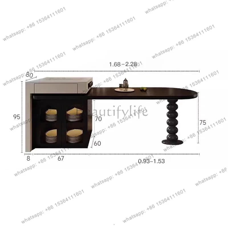 Luxury Elegant Kitchen Island Classic Unique Aesthetic Premium Kitchen Island Design Exquisite Cuisine Meuble Kitchen Furniture
