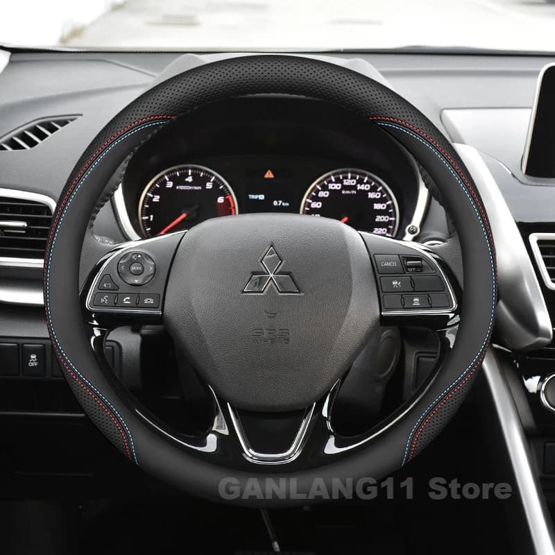 Leather Car Steering Wheel Cover For Mitsubishi ASX Eclipse cross 2017-2024 Auto interior mitsubishi outlander accessories 2025