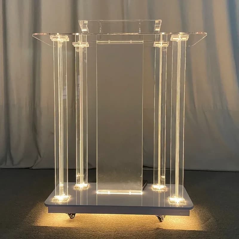 Acrylic lectern European crystal chanting table cross lectern
