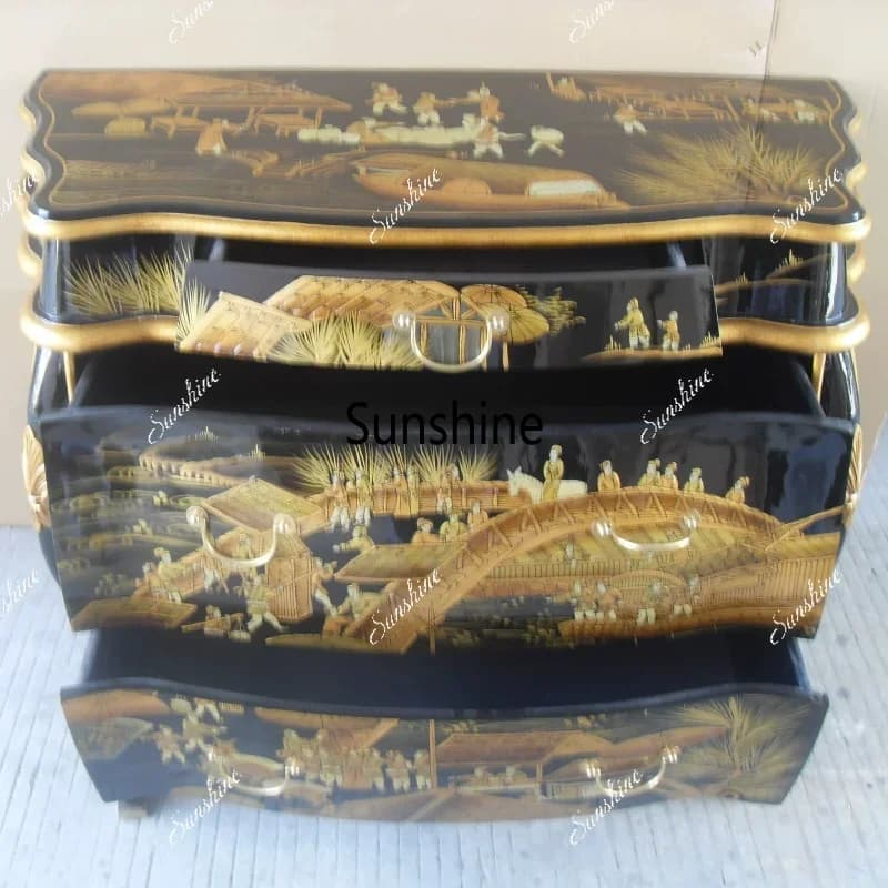 High-grade paint furniture French court lockers Villa three-bucket cabinetTJ