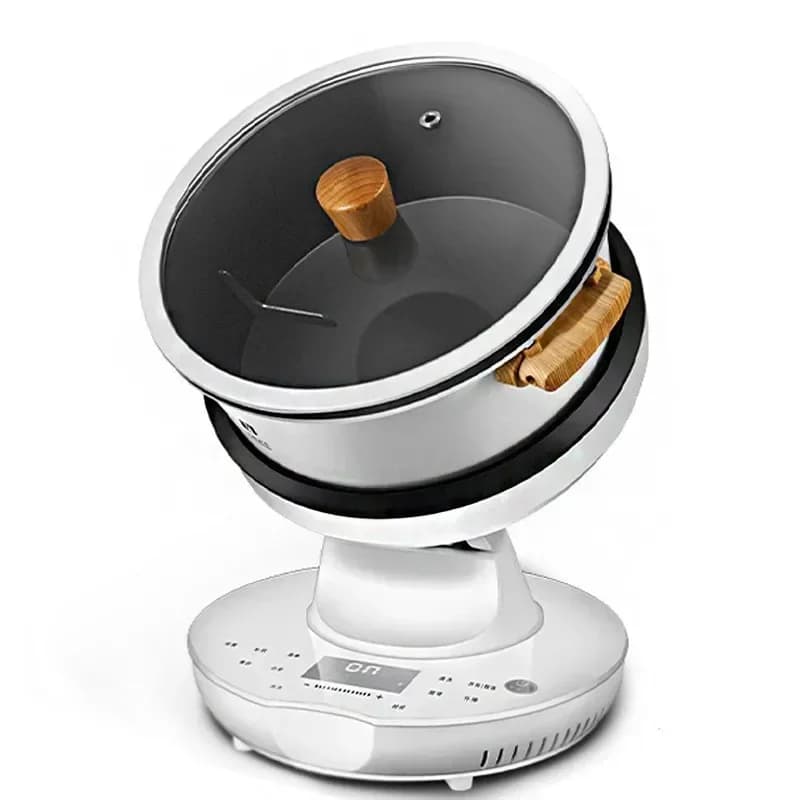 220V 110V Automatic Rotary Electric Stir Frying Machine Multi-function Non-Stick Smart Stirring Wok Rice Cooker 8L