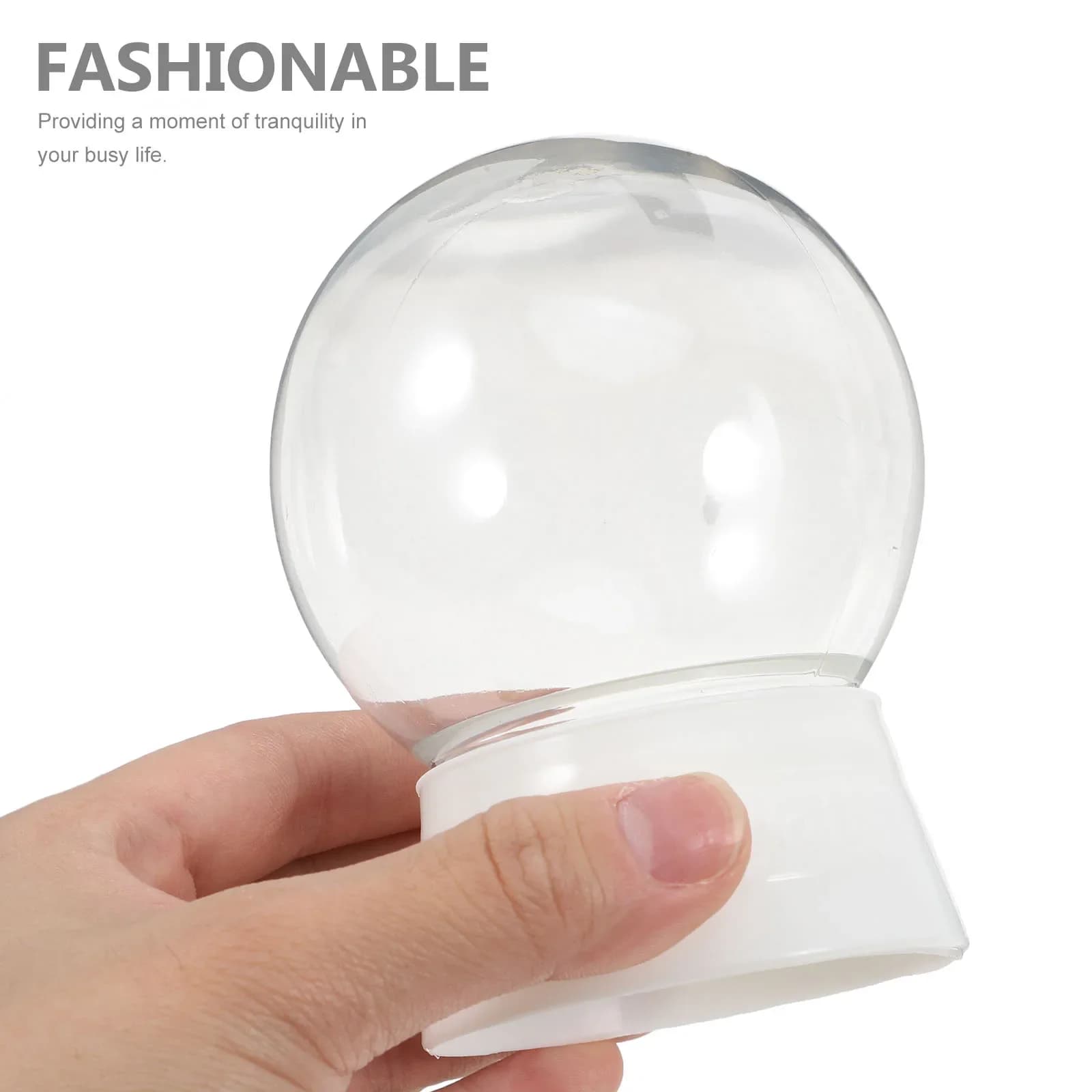 6pcs Snow Globes 270ml Water Globe Empty Snow Globe Fillable Christmas Balls For DIY Crafts Christmas Home Decor Favor Gifts