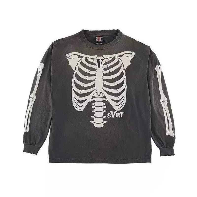 Skull Printed Washed 1:1 Best Quality Sain T-Shirt Street Clothing Vintage Oversized Casual Mens Womens T Shirt Tops